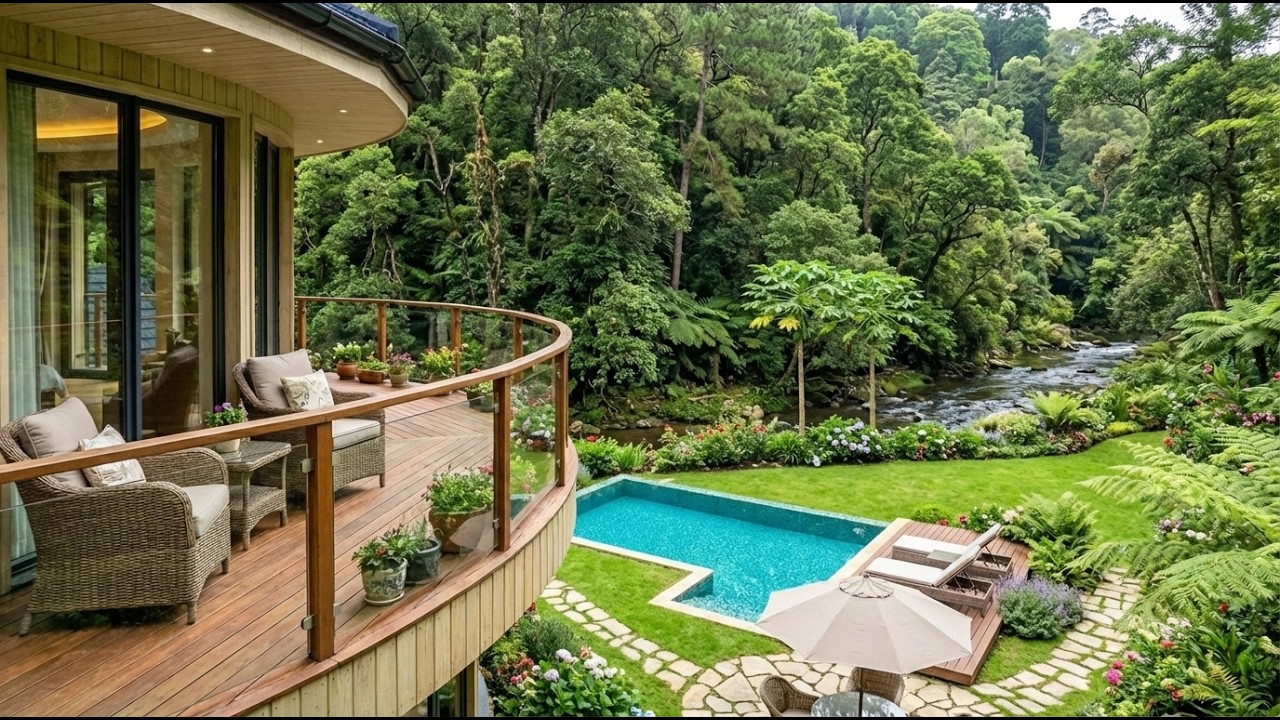 Beautiful Rustic Forest Retreat with a River | Cozy Luxury Home Tour 🌲🏡