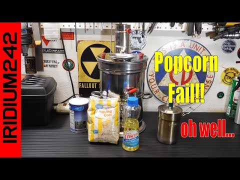Popcorn In A Samovar Wood Stove:  Not So Great!