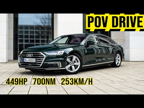 2020 Audi A8L 60tfsi e quattro | 254KM/H, 449HP, 700Nm Autobahn | POV REVIEW