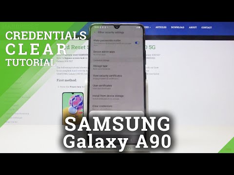 How to Clear Credentials in SAMSUNG Galaxy A90 5G – Remove All Certificates