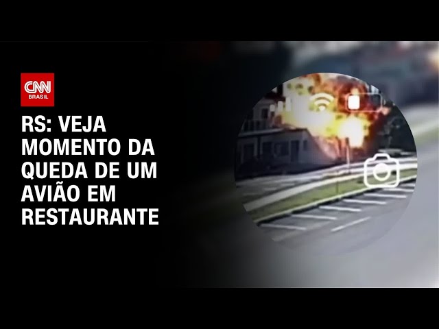 Veja momento que avião cai em restaurante em Capão da Canoa, litoral do RS | BASTIDORES CNN