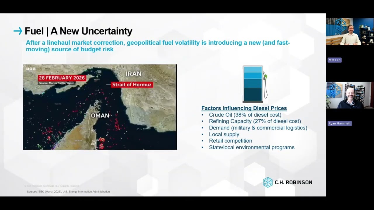 March 2026 Freight Market Update: Fuel, Geopolitics, and Truckload Rates