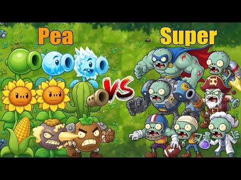 PVZ 1 Fusion 3 4 Challenge!! Team Plants vs Zombies VS Zombies Randon - Who Will Win?
