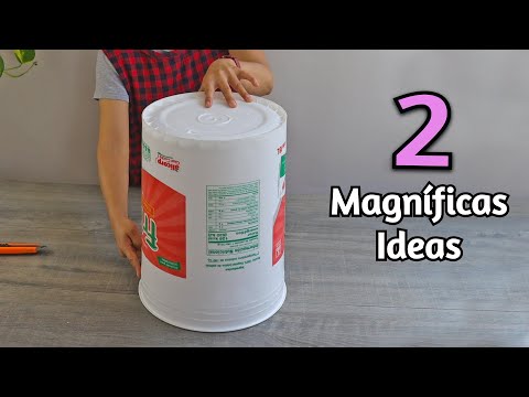 2 Magnificas Ideas para el Hogar con Un Balde de Plástico y Cartón