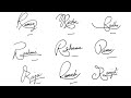 How to create R Signature | Unique Signature Alphabet R || Anup Calligraphy ||