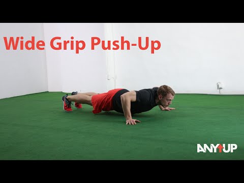 Wide Grip Push-Up Bodyweight Training Exercise