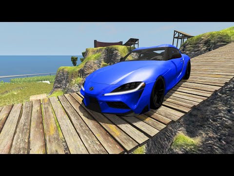 Cars vs Suspension Bridge – BeamNG Drive