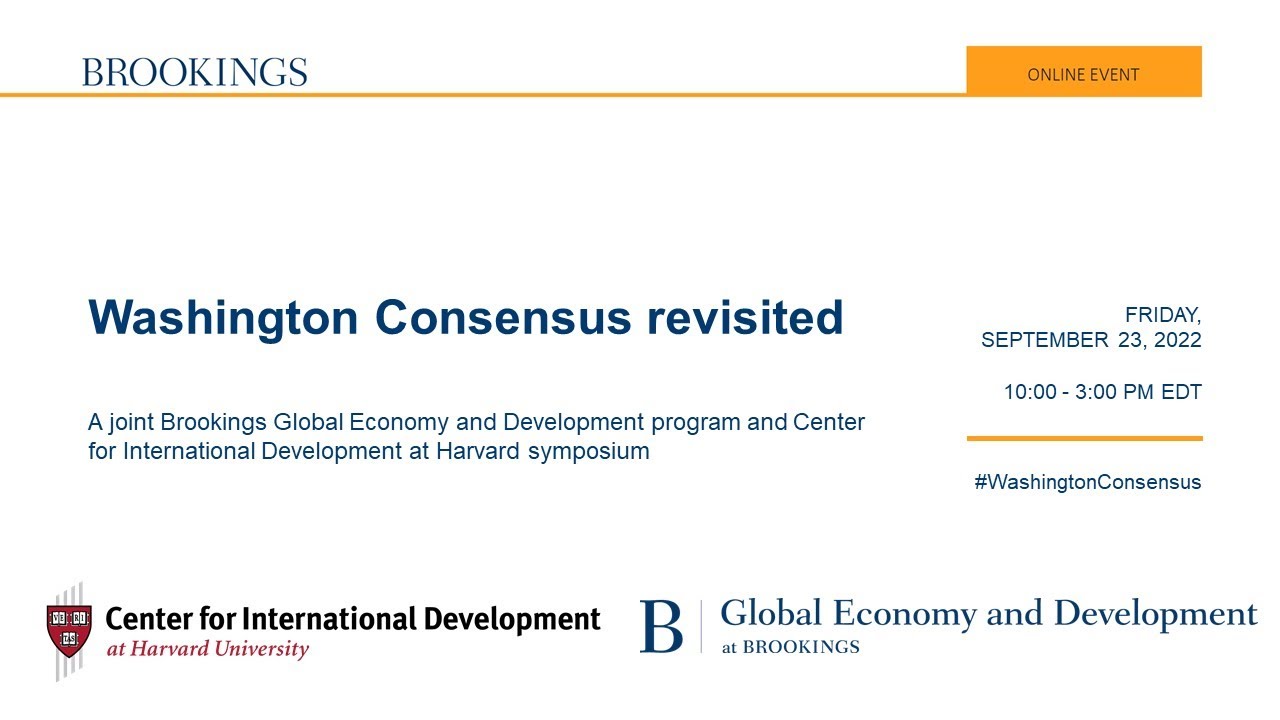 Washington Consensus revisited - Morning sessions