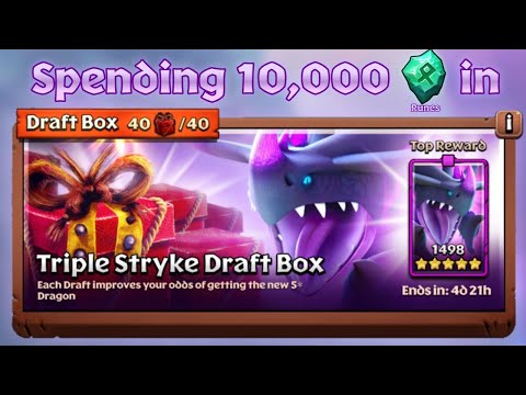 Spending 10,000 Runes in Triple Stryke Draft Box | Dragons: Titan Uprising
