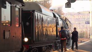 preview picture of video 'Mikado 141 R 1244 Am Morgen Vor Der Grossen Fahrt/Steam Adventure Tours 10.03.2012 steam train'