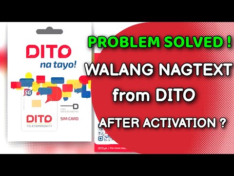 FIX | No Receive Text from DITO after Activation