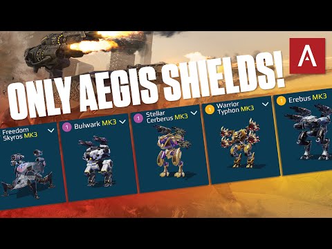 Only Aegis Shields (Skyros, Bulwark, Cerberus, Erebus, Typhon) War Robots Gameplay Live