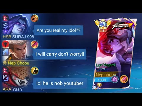 TOP GLOBAL HYPER CHOU!! BYE BYE EXP| MOST INTENSE GAMEPLAY/watch till the end!!