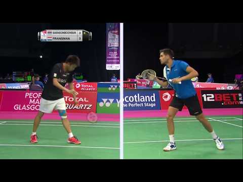 TOTAL BWF World Championships 2017 | Badminton Day 1 M9-MS | T. Saensomboonsuk vs Nick Fransman