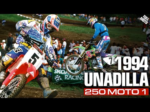 FULL MOTO! Mike LaRocco Battles "King of Unadilla" Jeff Stanton | 1994 Unadilla 250 Moto 1