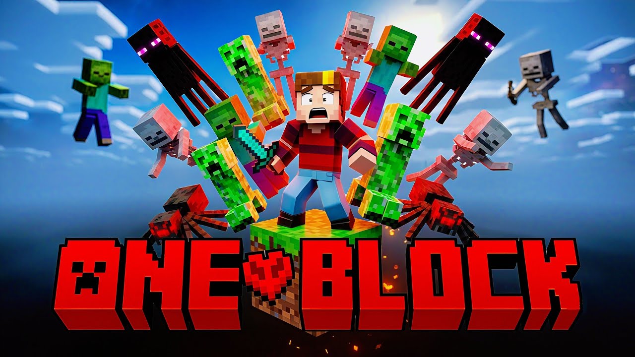 ONE BLOCK pero no paran de salirme MOBS del bloque 