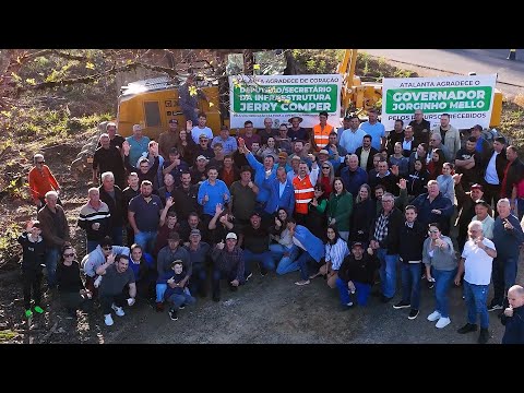 Jorginho Mello visita obras de ligação asfáltica entre Ituporanga e Atalanta