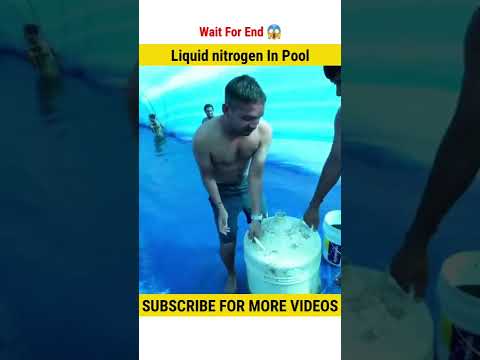 Liquid nitrogen In Tunnel Swimming Pool - MR. INDIAN HACKER #shorts