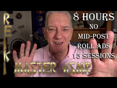 Reiki ASMR 8 Hour Compilation 15 Sessions of Soothing Sleep & Relaxation Longplay CC/Subtitles