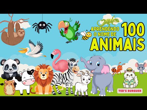 100 Animais para Crianças! 🦜🐻 Aprenda os Nomes e se Divirta!