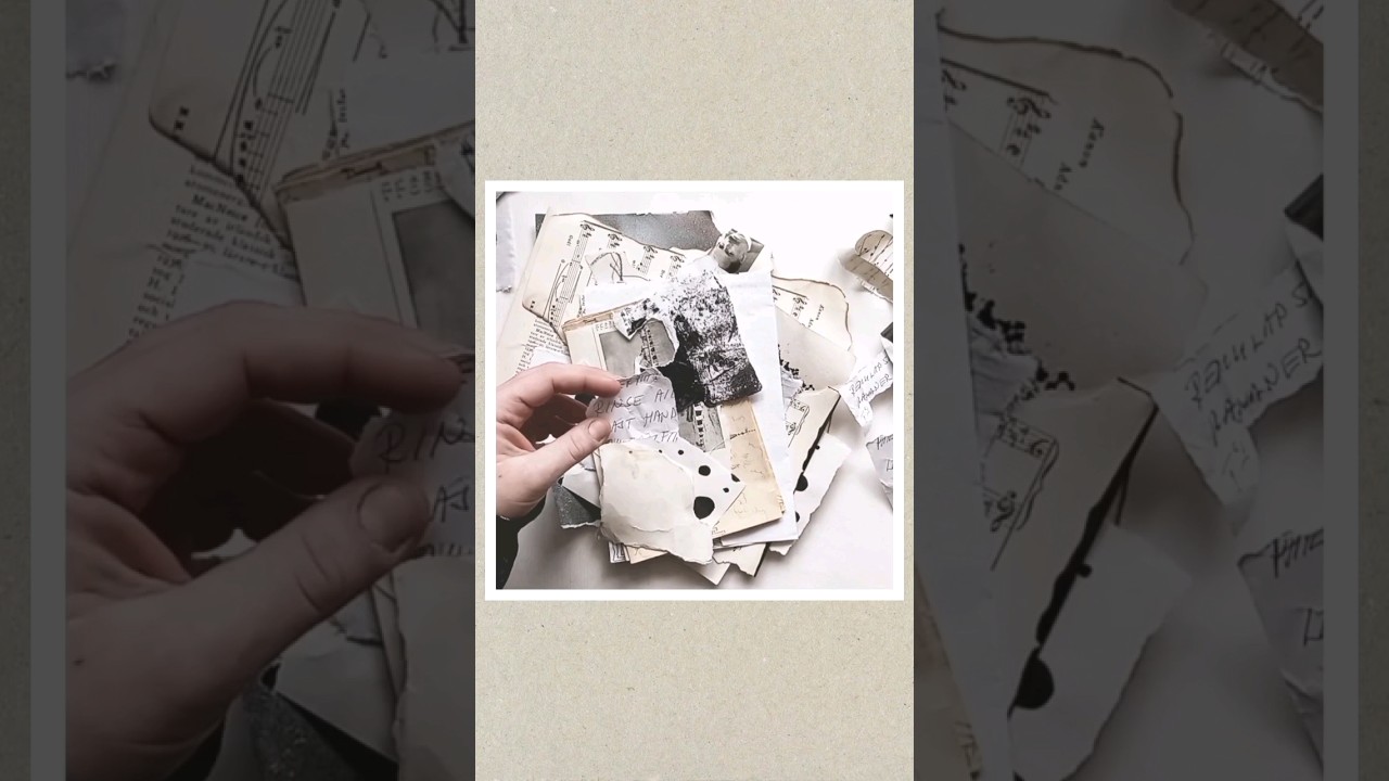 Picking out papers to start a new collage painting #shorts #teaser #art