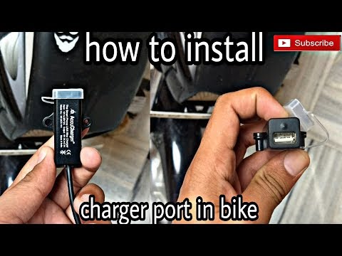How to install charger port in all bike must watch