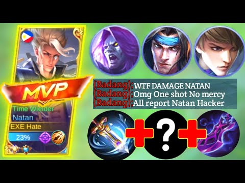 WTF DAMAGE!! NATAN USERS MUST TRY THIS BUILD AND EMBLEM FOR ONE SHOT HACK || NATAN BEST BUILD - MLBB