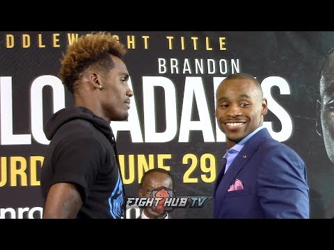 JERMALL CHARLO FACES OFF WITH SMILING BRANDON ADAMS AT FINAL PRESS CONFERENCE