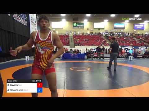 2018 Marine Corps US Open/UWW Junior Freestyle 74 Con 32 #2 - Greg Gaxiola (Vall) Vs. Johnny Blank