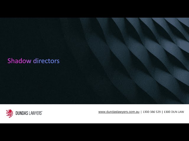 Shadow Directors
