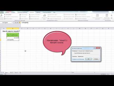 Excelde yaşınızı hesablayın-data funksiyası