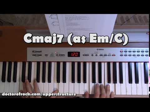 Upper Structure Voicing Examples: Cmaj7 (with upper structure)