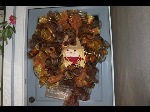 サンクスギビングデコメッシュリース (Thanksgiving Deco Mesh Wreath)