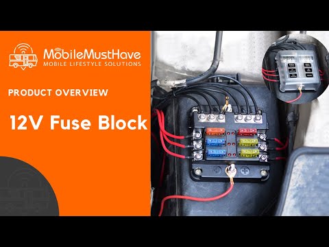 6 Circuit DC Fuse Block with Negative Bus Bar & Protective Cover Overview