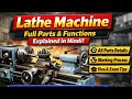 All Parts Of Lathe Machine And Their Work Full Detail Explanation In Hindi ITI CITS Exam