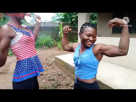 Strong girls lift carry