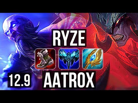 RYZE vs AATROX (TOP) | 8/1/3, 1.3M mastery, 500+ games | EUW Diamond | 12.9