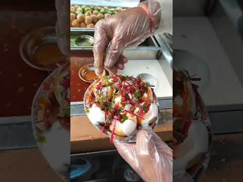 Dahi puri lovers😋 #streetfood #shorts