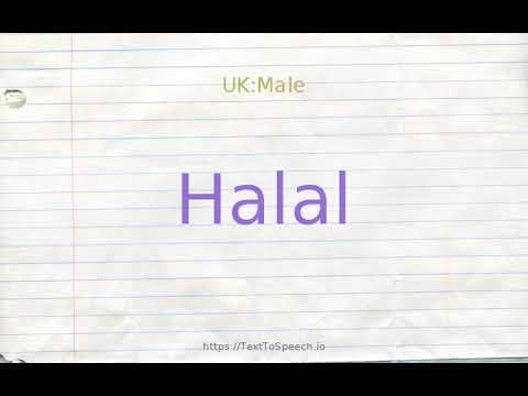 How to pronounce halal