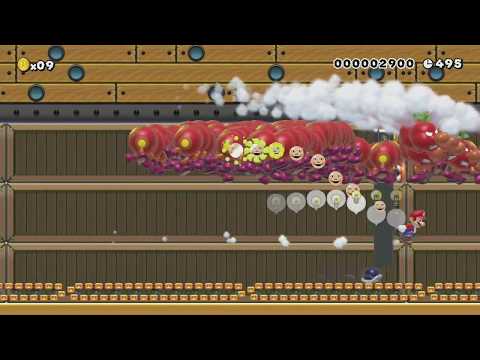 Hyper Cannon with Big Wiggler by Sady - Super Mario Maker - No Commentary 1bk