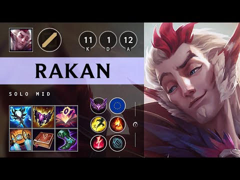 Rakan Mid vs Ekko: Dominating - EUW Master Patch 14.18