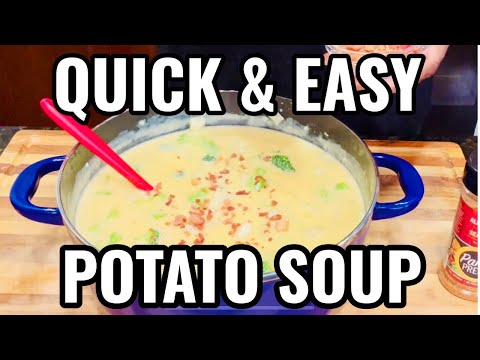 QUICK & EASY Creamy Broccoli Cheddar Potato Soup Recipe | Ready in Under 30 Minutes!