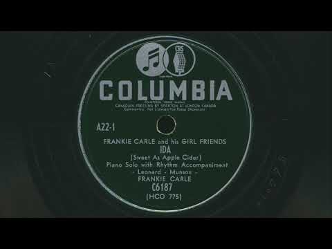 1944 FRANKIE CARLE Ida (Sweet As Apple Cider) - JAZZ Piano Solo - 78 RPM Record