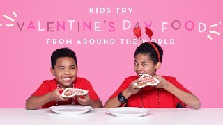 Kids Try Valentine's Day Food From Around The World | Kids Try | HiHo Kids