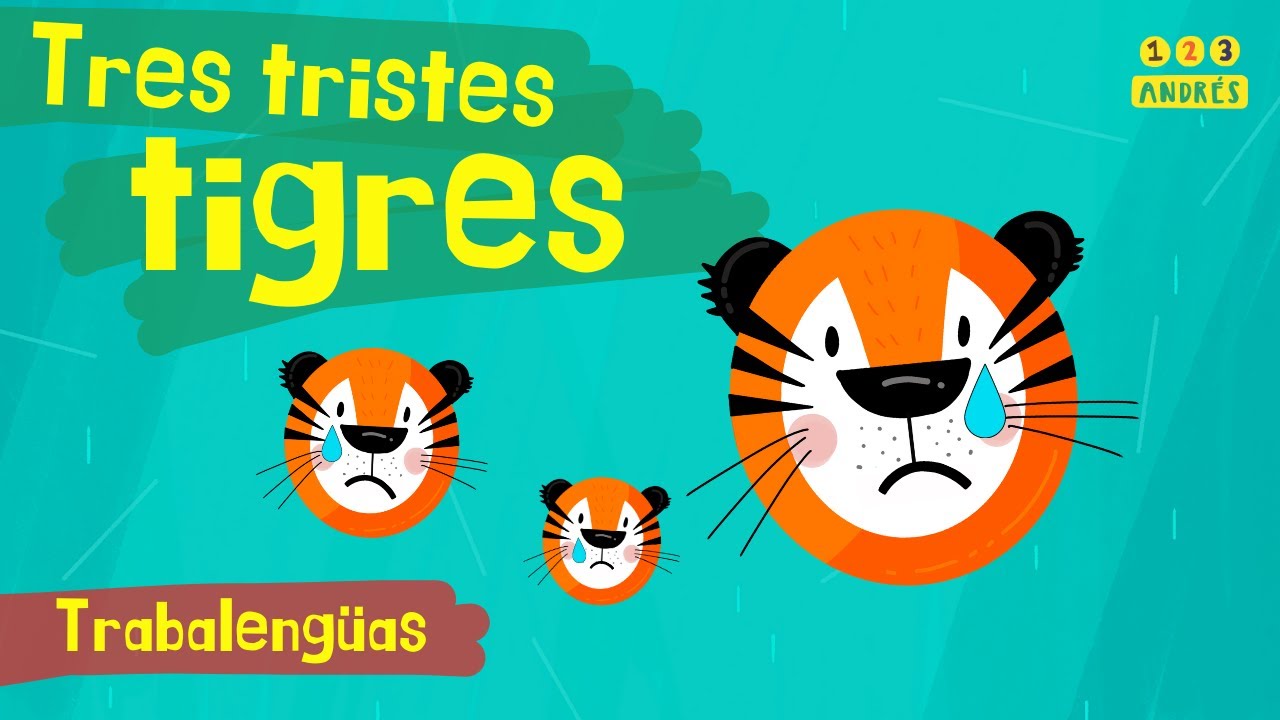 TRABALENGUAS: Tres Tristes Tigres - Practicar español (tongue twister in Spanish)