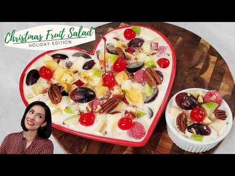 Christmas Fruit Salad | Ensalada Navideña de Frutas | Mexican Dessert Recipe | Cooking with Lilia