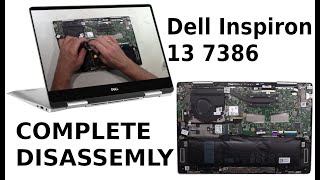 Dell Inspiron 13 7386 Take Apart Base Lower Bottom Disassemble