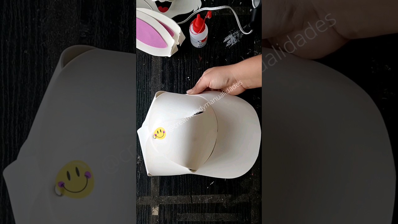 Gorra de Foami / Como hacer una gorra de foami o goma Eva / #art #primavera #manualidades #foamy