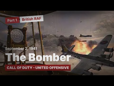 1. Bomber - Call of Duty United Offensive Part 5 - Cinematic Gameplay Walkthrough - British RAF