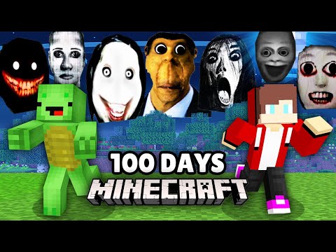 100 Days Surviving Scary NEXTBOT MONSTERS